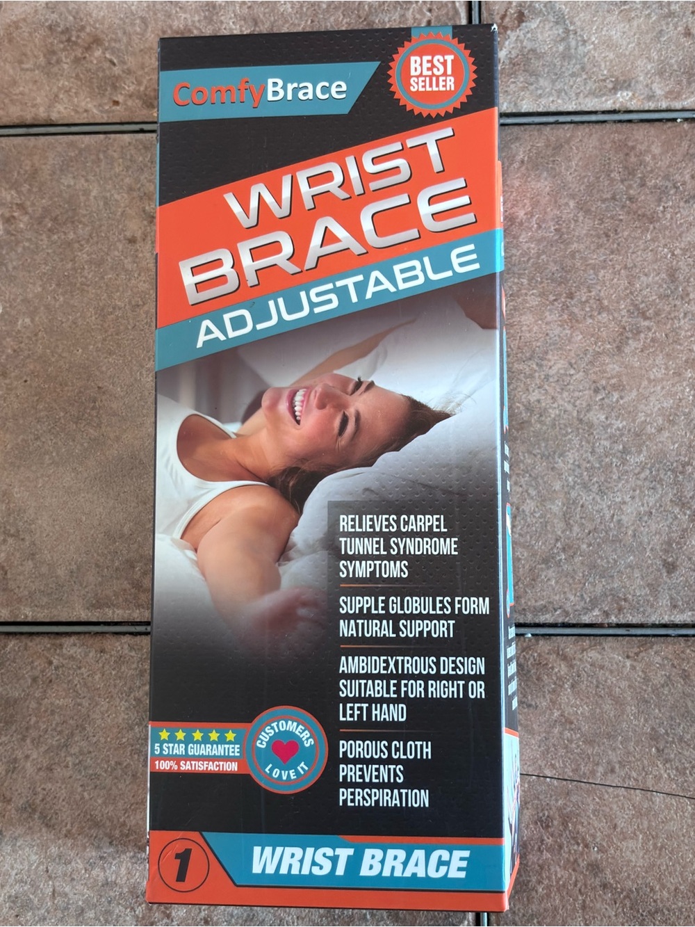 Comfy Brace, Wrist, Brace Adjustable, Relieves, Carpal Tunnel, Supple Natural